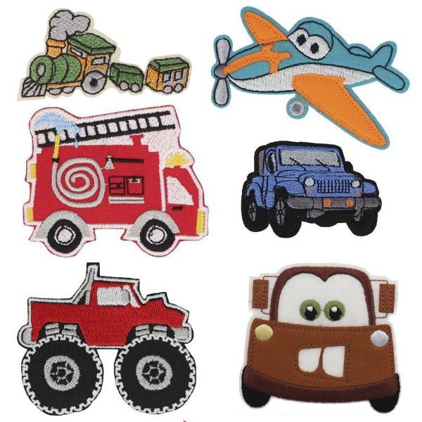 KIDS APPLIQUES CARS AND OTHER VEHICLES