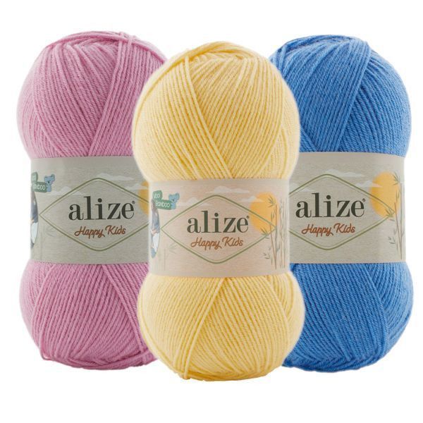 ALIZE WŁÓCZKA HAPPY KIDS, 65% AKRYL, 25% WEŁNA, 10% WISKOZA (Z BAMBUSA)